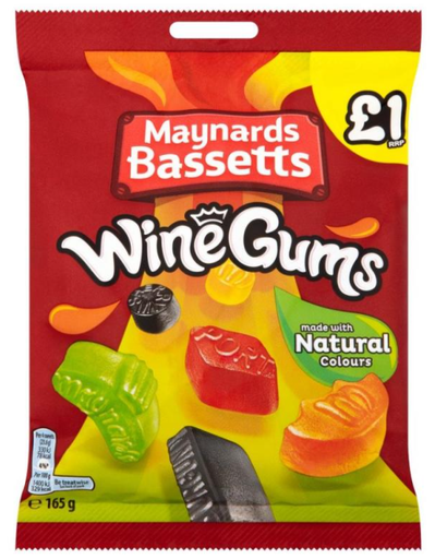 [Choc-All-SE-4985] Chocolate Bags Maynards Wine Gums Tangy PM 1.00 - 12