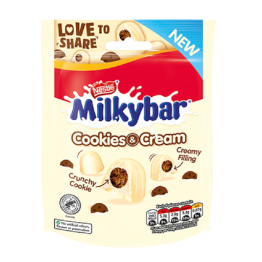 [Choc-All-SE-4596] Chocolate Bags Milkybar Cookies N Cream Bites NPM 90g 8