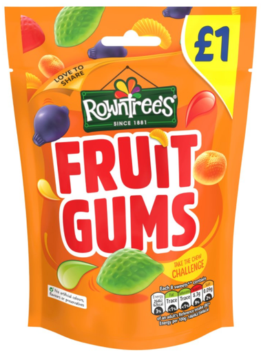 [Choc-All-SE-4968] Chocolate Bags Rowntrees Fruit Gums PM 1.00 - 10