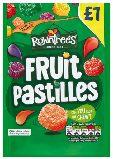 [Choc-All-SE-4542] Chocolate Bags Rowntrees Fruit Pastilles PM 1.00 - 10