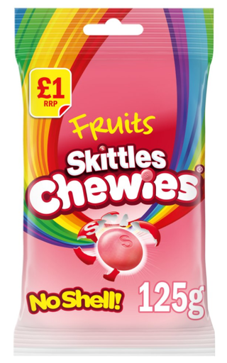 [Choc-All-SE-5062] Chocolate Bags Skittles Chewies PM 1.00 125g 12