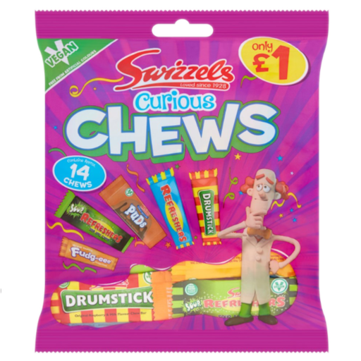 [Choc-All-SE-4608] Chocolate Bags Swizzels Curious Chews PM 1.00 135g 12