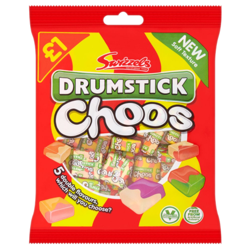 [Choc-All-SE-4919] Chocolate Bags Swizzels Drumstick Choos PM 1.00 135g 12