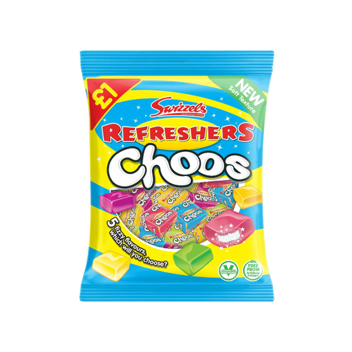 [Choc-All-SE-4612] Chocolate Bags Swizzels Refresher Choos PM 1.00 135g 12