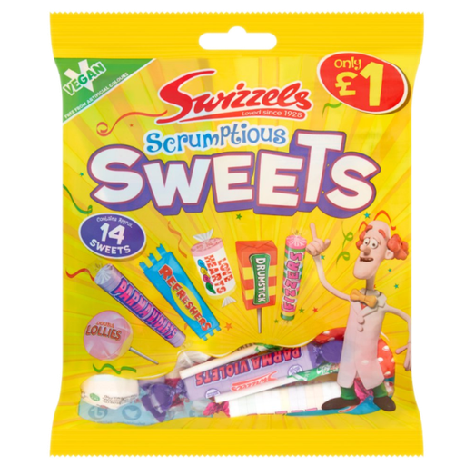 [Choc-All-SE-4613] Chocolate Bags Swizzels Scrumptious Sweets PM 1.00 134g 12