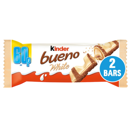 [Choc-All-SE-4728] Chocolates Kinder Bueno White T.2 PM 0.60 2x21.5g 30