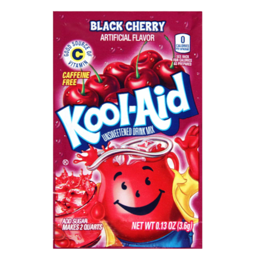 [Drin-All-SE-5884] Drinks Kool Aid Sachet Black Cherry NPM 3.6g 48