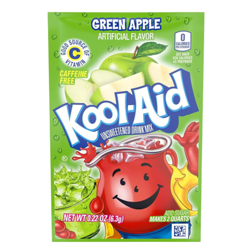 [Drin-All-SE-5889] Drinks Kool Aid Sachet Green Apple NPM 6.3g 48