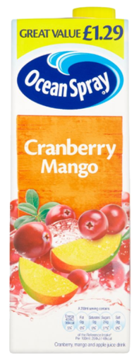 [Drin-All-SE-5994] Drinks Ocean Spray Cranberry and Mango PM 1.29 1L 6