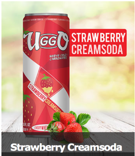 [Drin-All-SE-5577] Drinks Uggo Strawberry Cream Soda NPM 250ml 12
