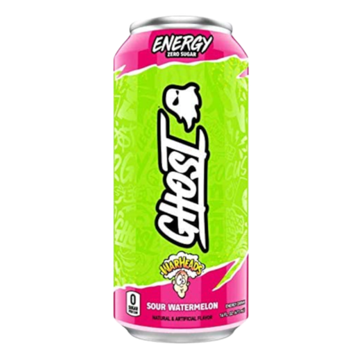 [Ener-All-SE-6276] Energy Drinks Warheads Ghost Sour Watermelon NPM 473ml 12