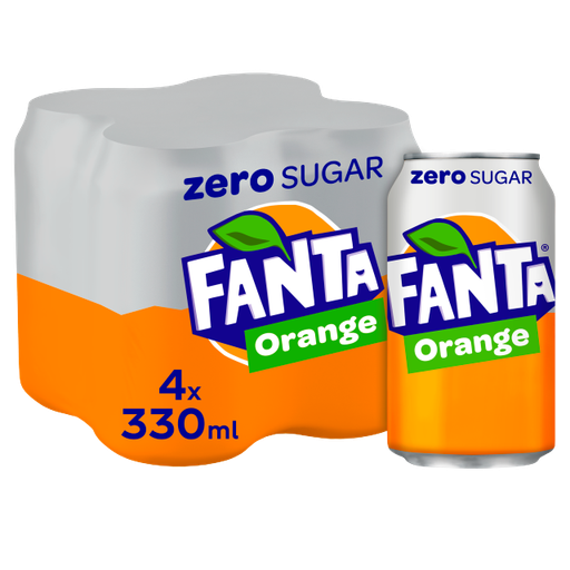 [Fant-All-SE-6352] Fanta Orange ZERO 4 x 330ml 6x4pk (Can)