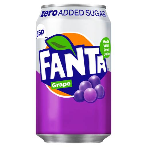 [Fant-All-SE-6357] Fanta ZERO Grape 330ml x 24 - PMP 65p (Can)