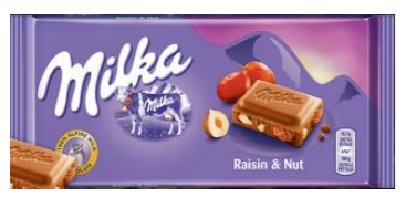 [Choc-All-SE-4803] Chocolates Milka Raisin and Nut NPM 100g 20