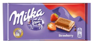 [Choc-All-SE-4567] Chocolates Milka Strawberry NPM 100g 20