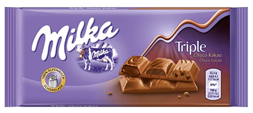 [Choc-All-SE-4810] Chocolates Milka Triple Chocolate NPM 90g 18