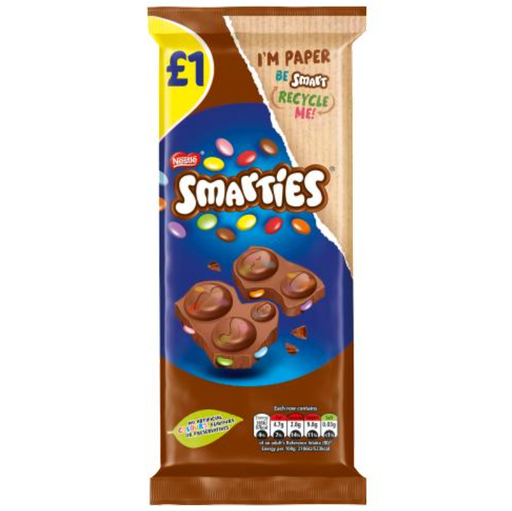 [Choc-All-SE-4864] Chocolates Smarties Milk Block PM 1.00 90g 14