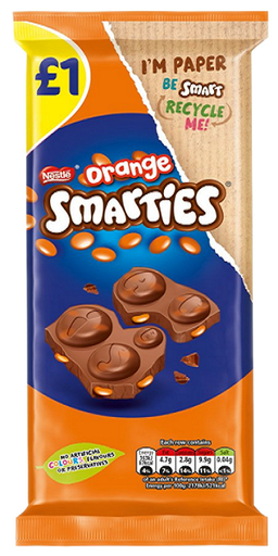 [Choc-All-SE-4867] Chocolates Smarties Orange Block PM 1.00 90g 14