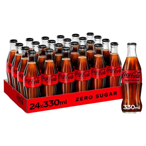 [Coca-All-SE-5147] Coca-Cola ZERO Sugar 330ml x 24 (Glass)