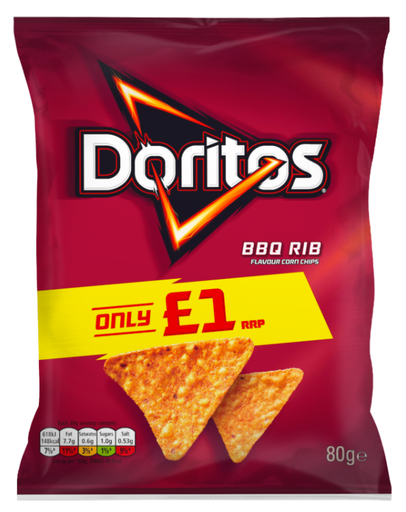 [Cris-All-SE-5479] Crisps Doritos BBQ RIB PM 1.00 80g 12