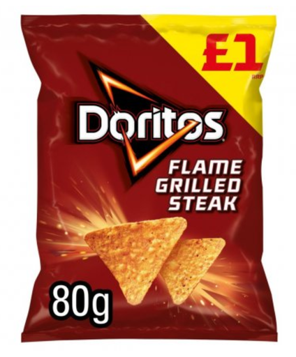 [Cris-All-SE-5237] Crisps Doritos Flame Grilled Steak PM 1.00 80g 12