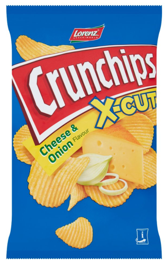 [Cris-All-SE-5329] Crisps Lorenz Crunchips X Cut Cheese and Onion NPM 85g 12