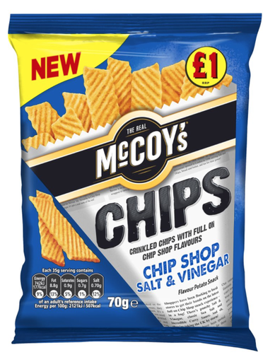 [Cris-All-SE-5216] Crisps McCoys Chip Shop Salt and Vinegar PM 1.00 - 12