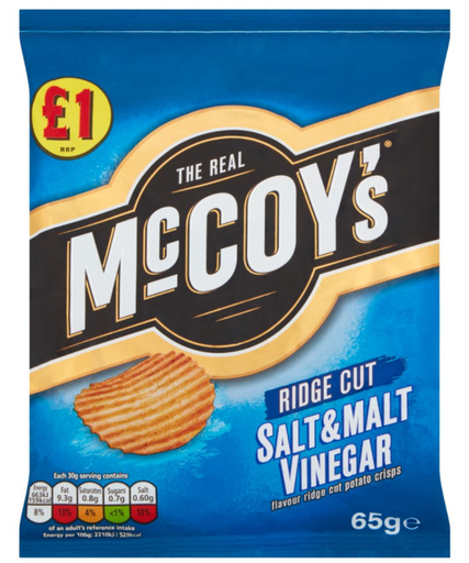 [Cris-All-SE-5226] Crisps McCoys Ridge Cut Salt and Malt Vinegar PM 1.00 - 16