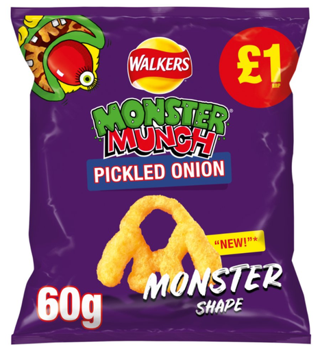 [Cris-All-SE-5449] Crisps Monster Munch Pickled Onion PM 1.00 72g 15