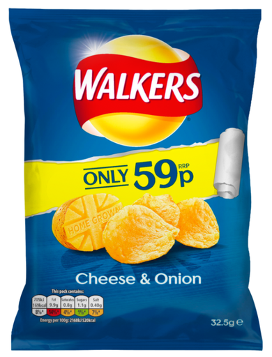 [Cris-All-SE-5494] Crisps Walkers Cheese and Onion PM 0.59 - 32