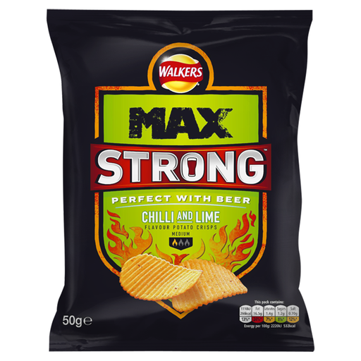 [Cris-All-SE-5476] Crisps Walkers Max Strong Chilli and Lime NPM 50g 24