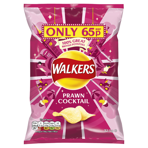 [Cris-All-SE-5241] Crisps Walkers Prawn Cocktail PM 0.65 32.5g 12