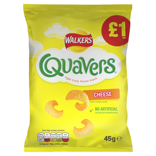 [Cris-All-SE-5447] Crisps Walkers Quavers Cheese PM 1.00 54g 15