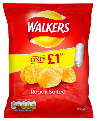 [Cris-All-SE-5240] Crisps Walkers Ready Salted PM 1.00 80g 15