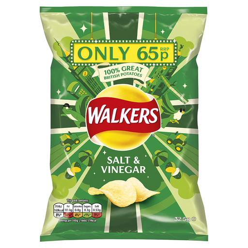 [Cris-All-SE-5249] Crisps Walkers Salt and Vinegar PM 0.65 32.5g - 32