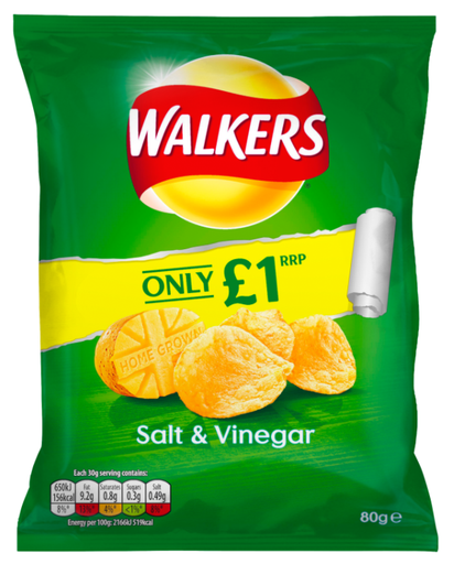 [Cris-All-SE-5444] Crisps Walkers Salt and Vinegar PM 1.00 75g 15