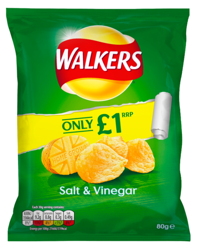 [Cris-All-SE-5485] Crisps Walkers Salt and Vinegar PM 1.00 80g 12