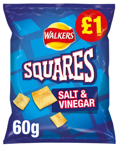 [Cris-All-SE-5471] Crisps Walkers Squares Salt and Vinegar PM 1.00 - 12