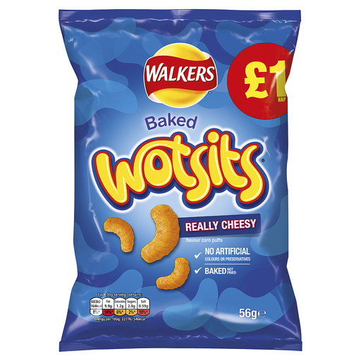 [Cris-All-SE-5448] Crisps Walkers Wotsits Cheese PM 1.00 60g 15