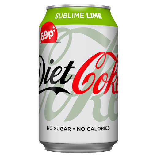 [Diet-All-SE-5519] Diet Coke Sublime Lime 330ml PMP 69p x 24 - (Can)