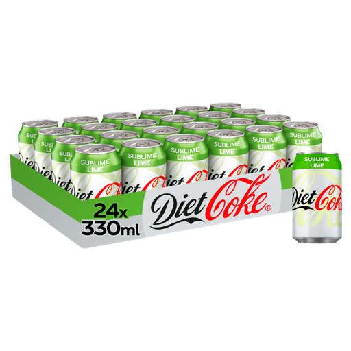 [Diet-All-SE-5545] Diet Coke Sublime Lime 330ml x 24 - (Can)