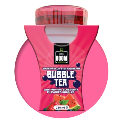 [Drin-All-SE-5677] Drinks Boom Watermelon Strawberry Blueberrry Bubble Tea NPM 250ml 12
